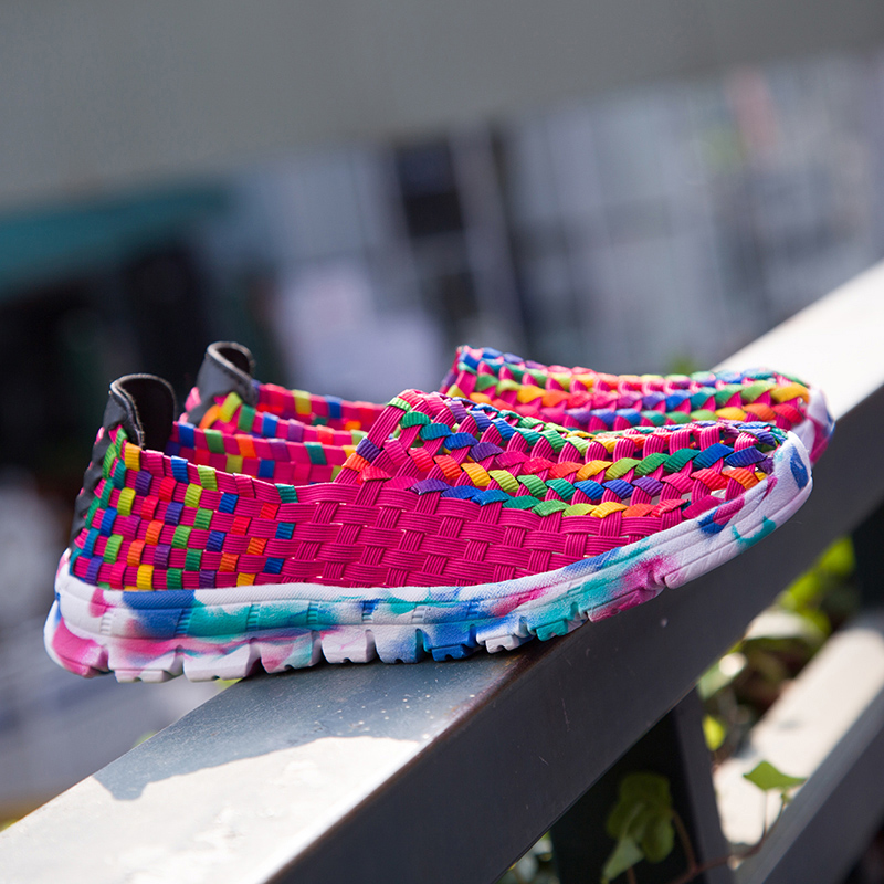 夏季镂空休闲网面鞋2023新款编织鞋女鞋透气休闲运动鞋布鞋妈妈鞋 - Image 11