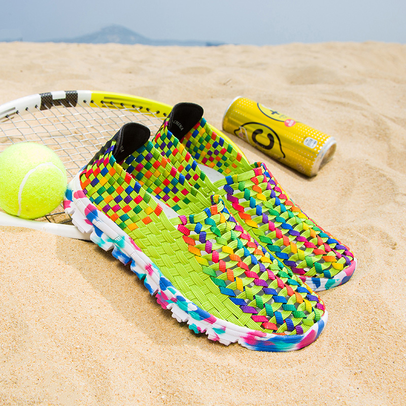 夏季镂空休闲网面鞋2023新款编织鞋女鞋透气休闲运动鞋布鞋妈妈鞋 - Image 18