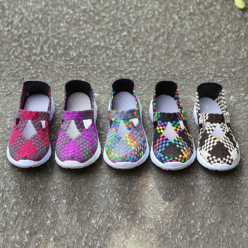 2026夏季镂空休闲网面鞋新款编织鞋女鞋透气休闲运动鞋布鞋妈妈鞋