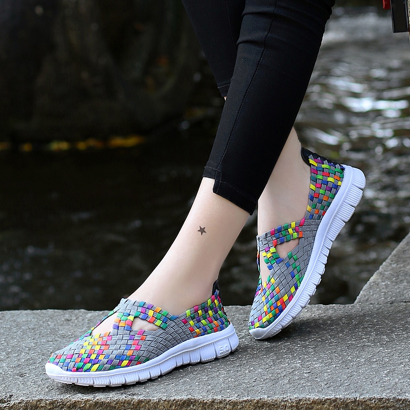 2026夏季镂空休闲网面鞋新款编织鞋女鞋透气休闲运动鞋布鞋妈妈鞋 - Image 9